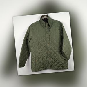 Natural Reflections Olive Green Quilted Barn Jacket Size XXL